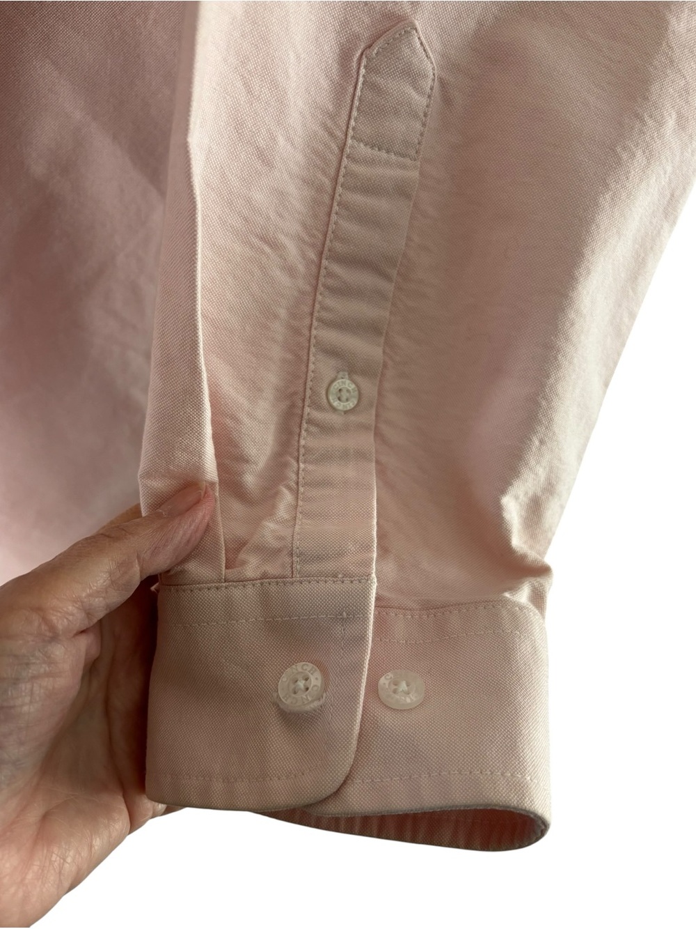 Cinch Large Lg pale pink long sleeve button up shirt. Embroidered. Preloved - Picture 8 of 9